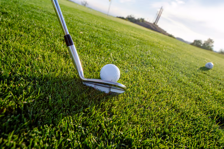 Golfer walking